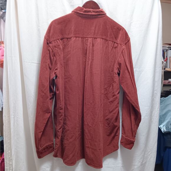 Redhead Men's XL Shirt Top Button-up Long-sleeved‎ Corduroy Red/Orange - Picture 4 of 7